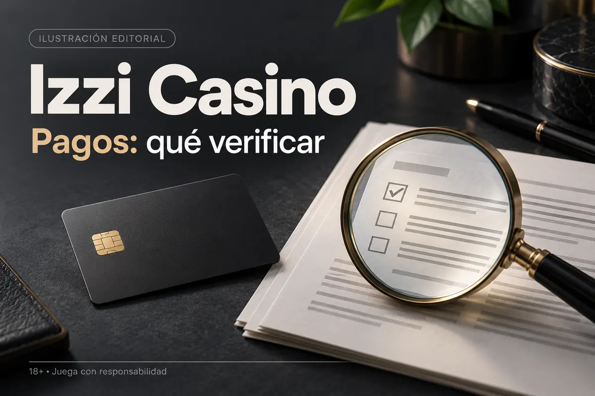Pagos en Izzi Casino: qué verificar antes de depositar y retirar. Ilustración editorial.