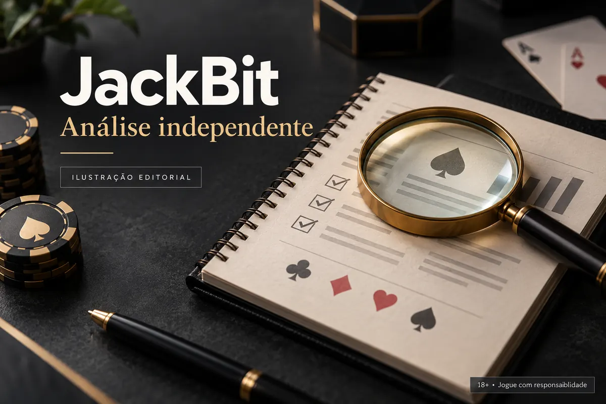 Análise independente de JackBit: o que verificamos antes de recomendar. Ilustração editorial.