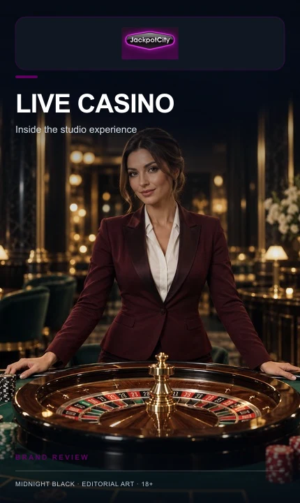 Casino en vivo de JackpotCity: mesas con crupier real.