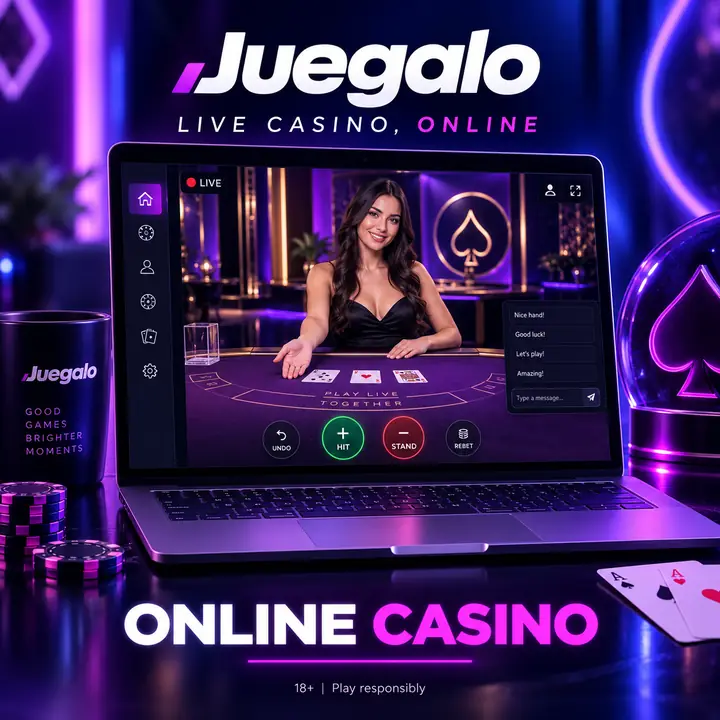 Casino en vivo de Juegalo: mesas con crupier real.