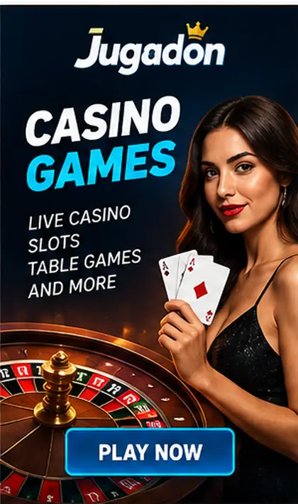 Casino en vivo de Jugadón: mesas con crupier real.