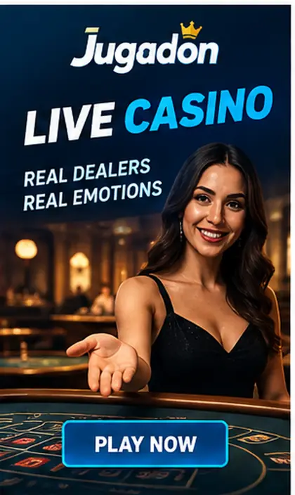 Casino en vivo de Jugadón: mesas con crupier real.