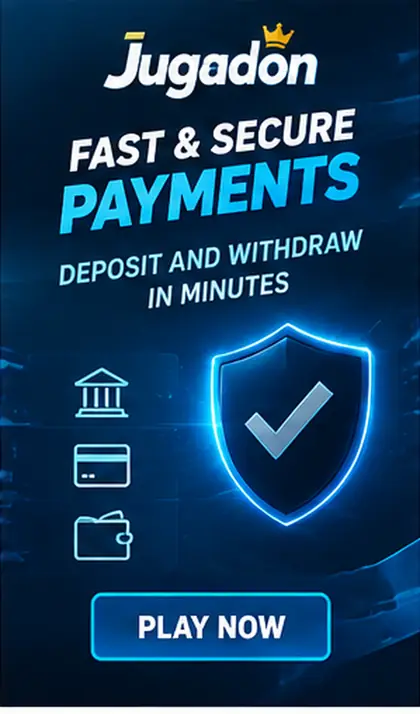 Pagos en Jugadón: deposita y retira con métodos a tu nombre.