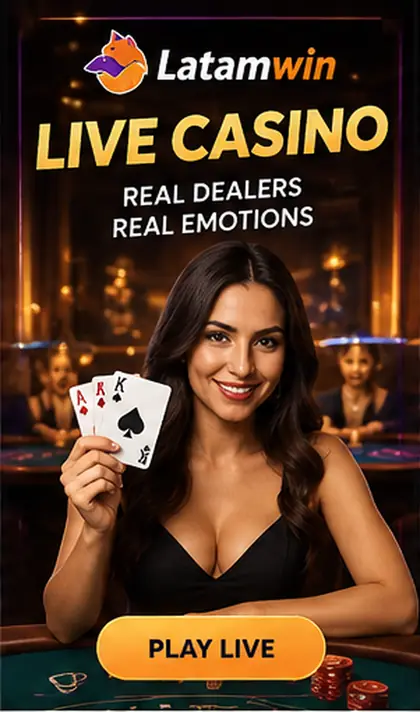 Casino en vivo de Latamwin: mesas con crupier real.