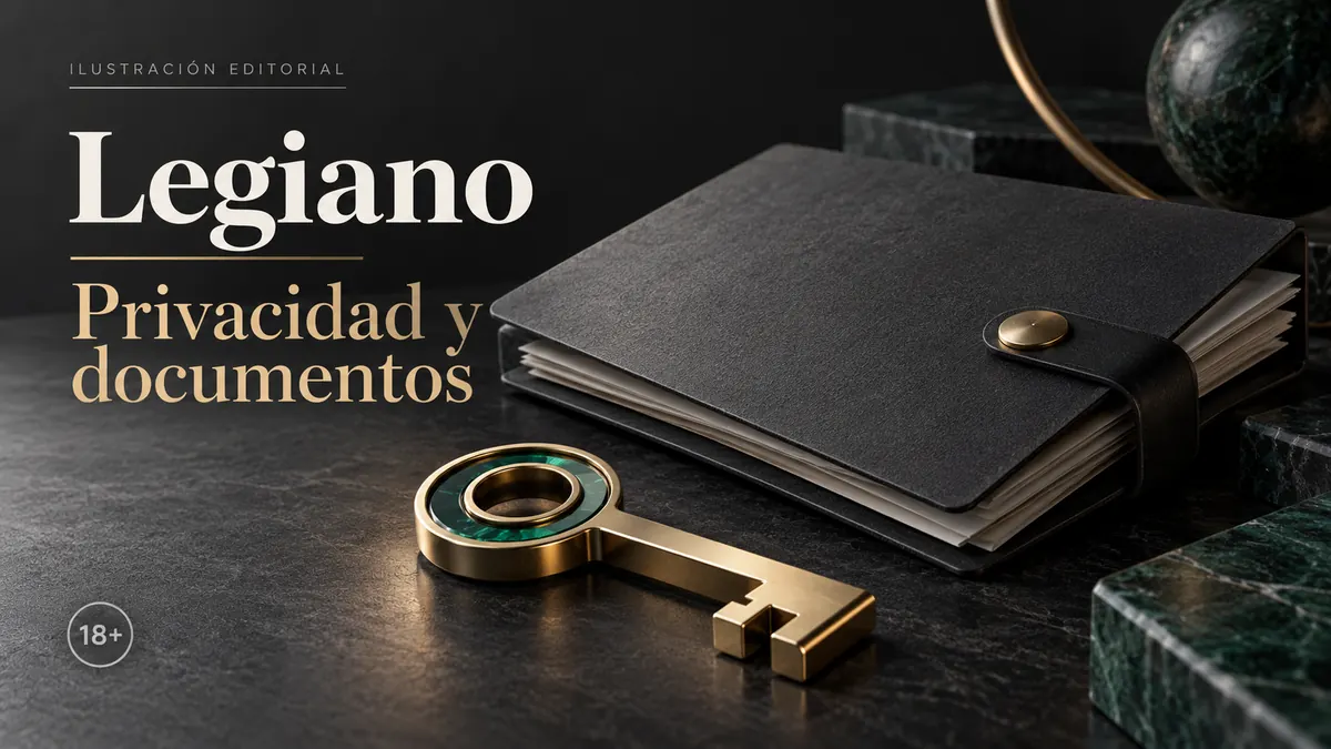 Privacidad y documentos en Legiano: verificación de identidad antes del primer retiro. Ilustración editorial.