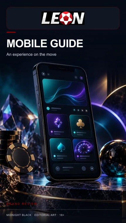 Leon no celular: funciona pelo navegador, o app é opcional.