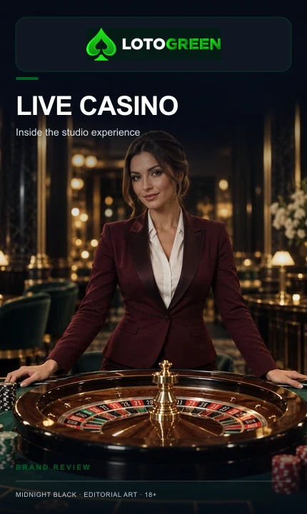 Cassino ao vivo de Lotogreen: mesas com crupiê real.