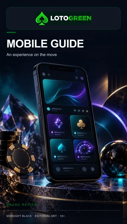 Lotogreen no celular: funciona pelo navegador, o app é opcional.