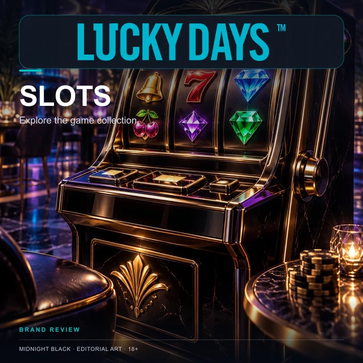 Tragamonedas en Lucky Days: el RTP de cada juego se ve en su menú de información.
