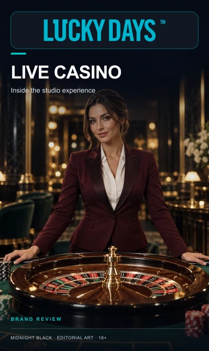Casino en vivo de Lucky Days: mesas con crupier real.