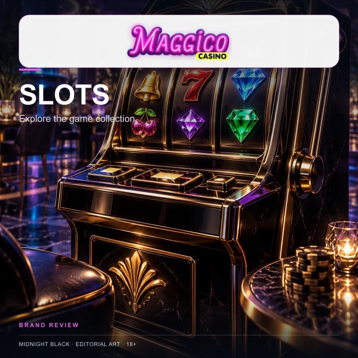 Tragamonedas en Maggico Casino: el RTP de cada juego se ve en su menú de información.