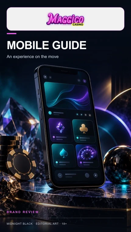 Maggico Casino en el celular: funciona desde el navegador, la app es opcional.