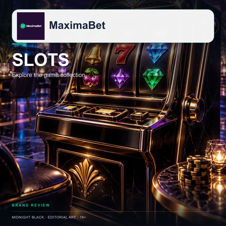 Slots em MaximaBet: o RTP de cada jogo aparece no menu de informações.