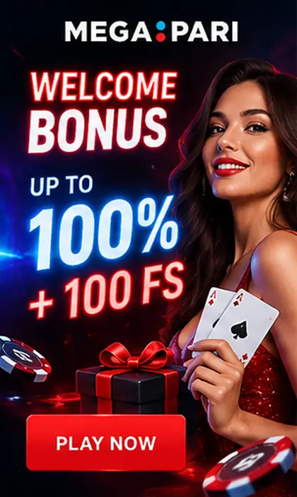 Oferta de bienvenida de Megapari. Antes de aceptarla, revisa el rollover y la apuesta máxima.
