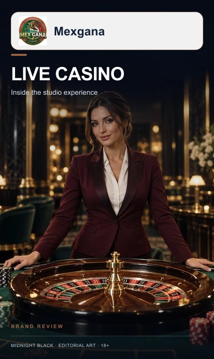 Casino en vivo de MexGana: mesas con crupier real.