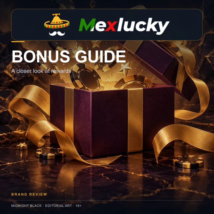 Oferta de bienvenida de MexLucky. Antes de aceptarla, revisa el rollover y la apuesta máxima.