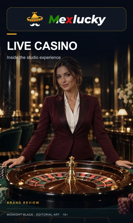 Casino en vivo de MexLucky: mesas con crupier real.