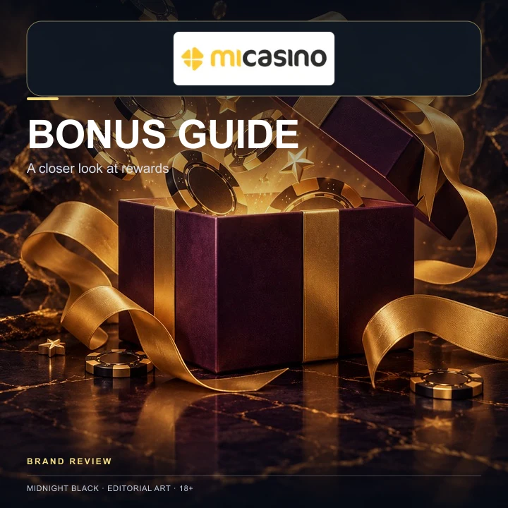 Oferta de bienvenida de MiCasino. Antes de aceptarla, revisa el rollover y la apuesta máxima.