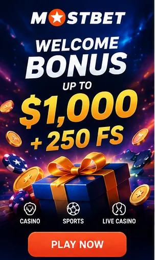 Oferta de bienvenida de Mostbet. Antes de aceptarla, revisa el rollover y la apuesta máxima.