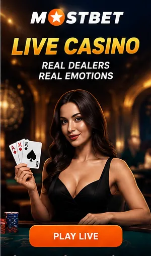 Casino en vivo de Mostbet: mesas con crupier real.