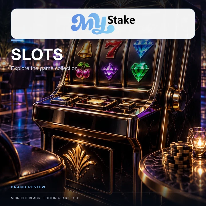 Tragamonedas en MyStake: el RTP de cada juego se ve en su menú de información.