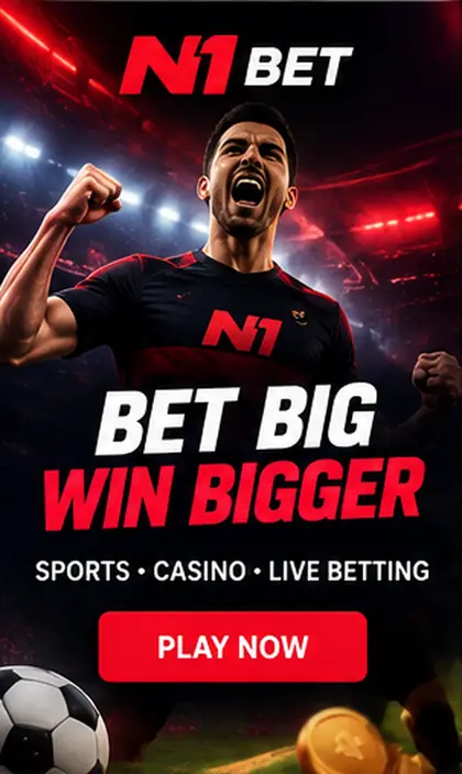 N1 Bet também aceita apostas esportivas; o bônus de cassino e o de esportes costumam ser diferentes.