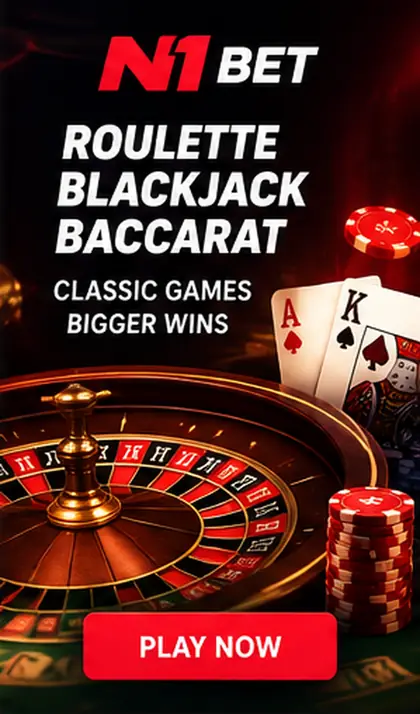 Cassino ao vivo de N1 Bet: mesas com crupiê real.