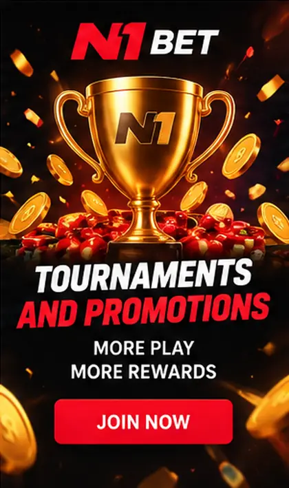 Oferta de boas-vindas de N1 Bet. Antes de aceitar, confira o rollover e a aposta máxima.