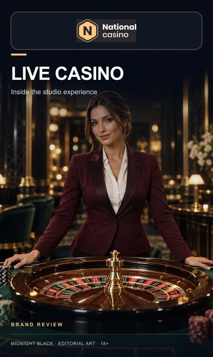 Casino en vivo de National Casino: mesas con crupier real.