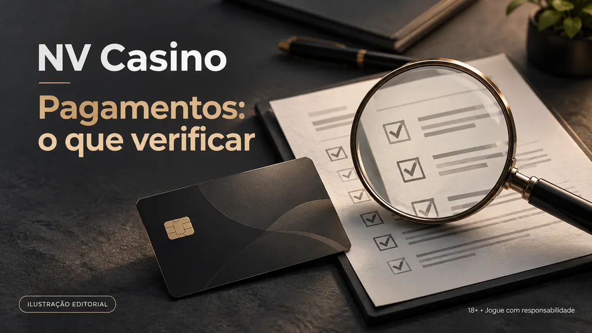 Pagamentos em NV Casino: o que verificar antes de depositar e sacar. Ilustração editorial.