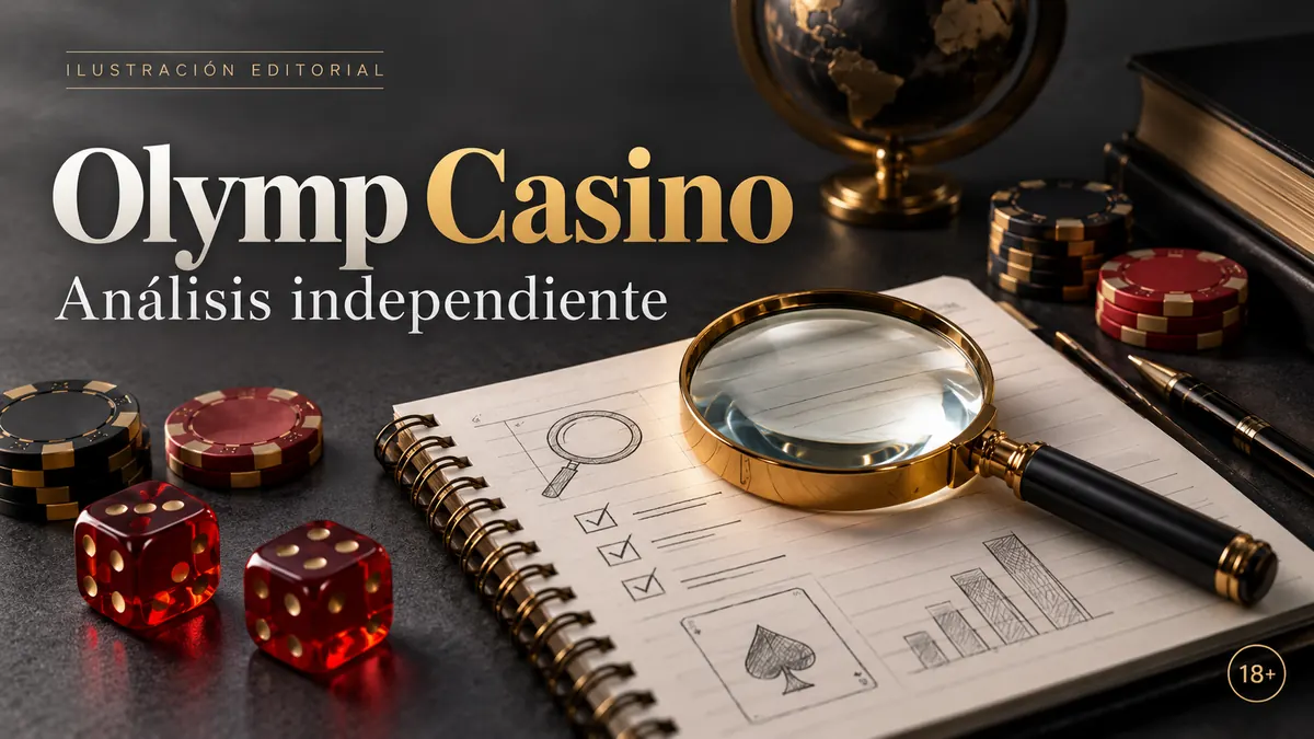 Análisis independiente de Olymp Casino: lo que revisamos antes de recomendarlo. Ilustración editorial.