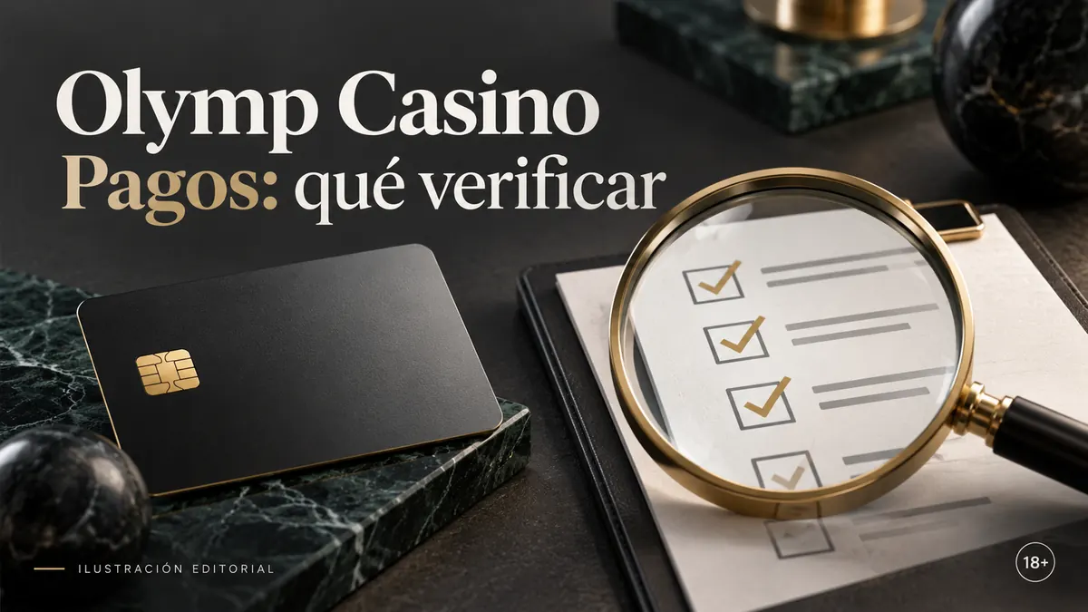 Pagos en Olymp Casino: qué verificar antes de depositar y retirar. Ilustración editorial.