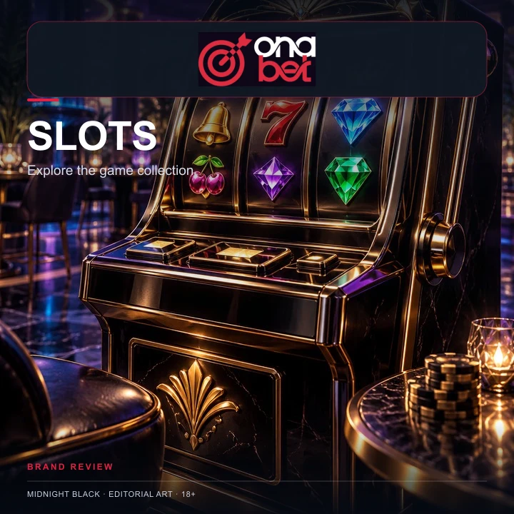 Slots em Onabet: o RTP de cada jogo aparece no menu de informações.