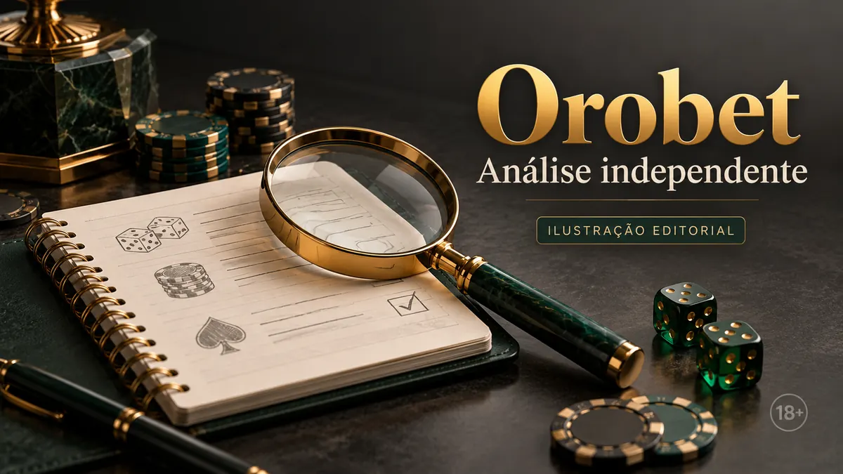 Análise independente de Orobet: o que verificamos antes de recomendar. Ilustração editorial.