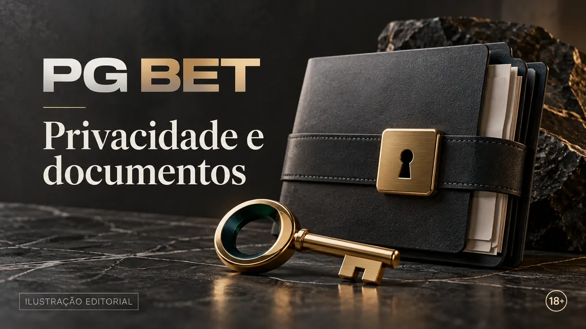 Privacidade e documentos em PG Bet: verificação de identidade antes do primeiro saque. Ilustração editorial.