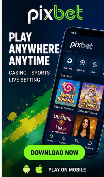 Pixbet no celular: funciona pelo navegador, o app é opcional.