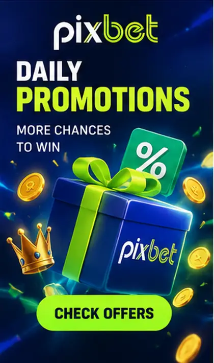 Oferta de boas-vindas de Pixbet. Antes de aceitar, confira o rollover e a aposta máxima.