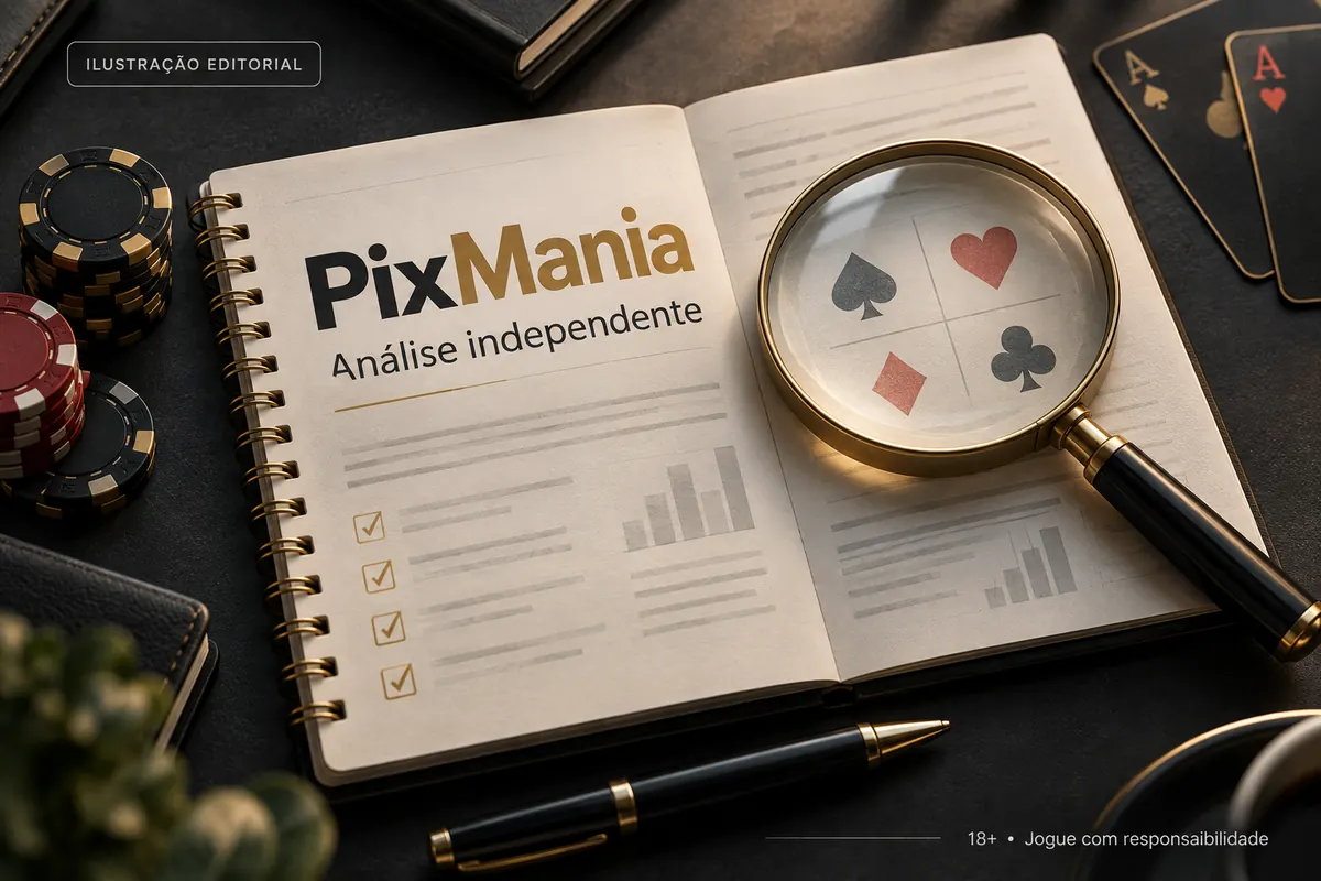 Análise independente de PixMania: o que verificamos antes de recomendar. Ilustração editorial.