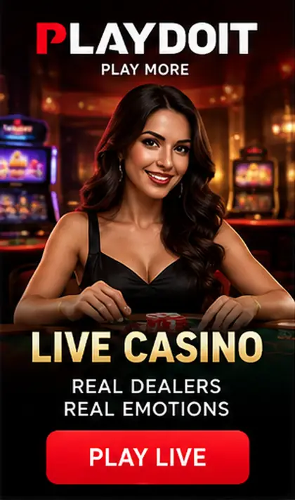 Casino en vivo de Playdoit: mesas con crupier real.