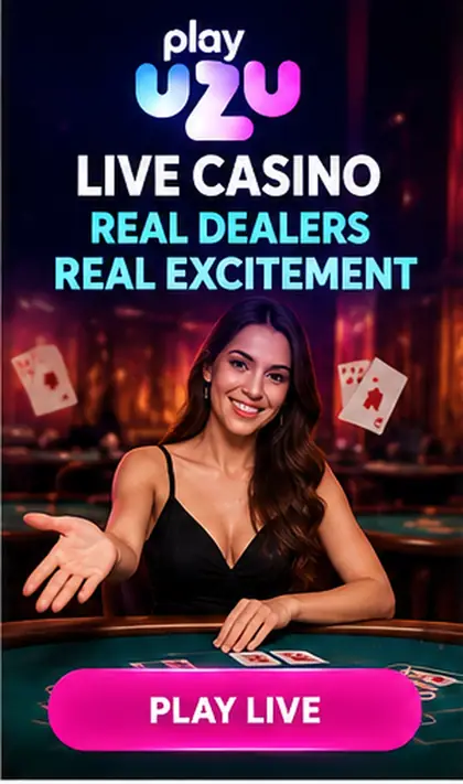 Casino en vivo de PlayUZU: mesas con crupier real.