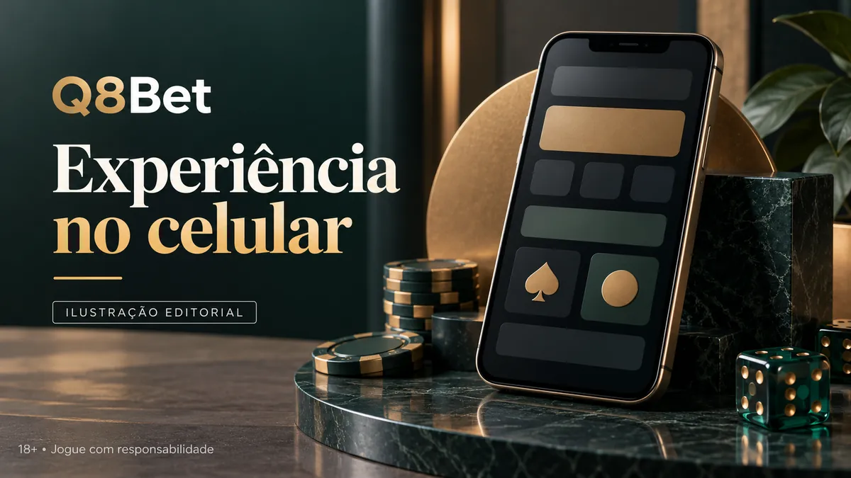 Celular com interface genérica de cassino, fichas e dados sobre mármore
