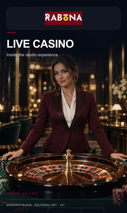 Casino en vivo de Rabona: mesas con crupier real.
