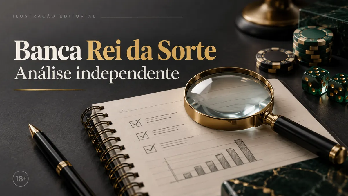 Análise independente de Rei da Sorte: o que verificamos antes de recomendar. Ilustração editorial.