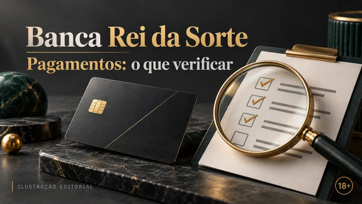 Pagamentos em Rei da Sorte: o que verificar antes de depositar e sacar. Ilustração editorial.