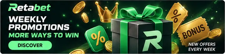 Oferta de bienvenida de Retabet. Antes de aceptarla, revisa el rollover y la apuesta máxima.