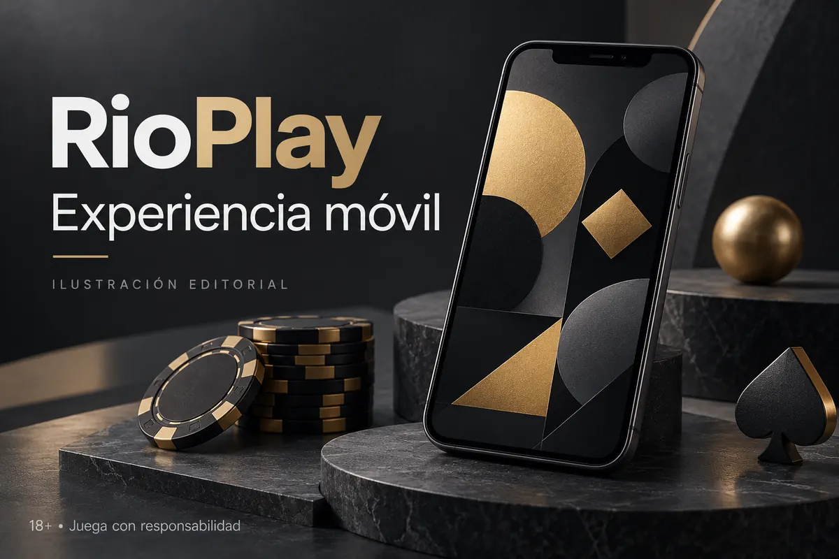 RioPlay en el celular: funciona desde el navegador, la app es opcional. Ilustración editorial.