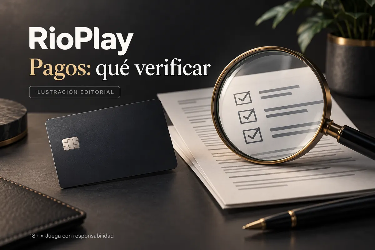 Pagos en RioPlay: qué verificar antes de depositar y retirar. Ilustración editorial.