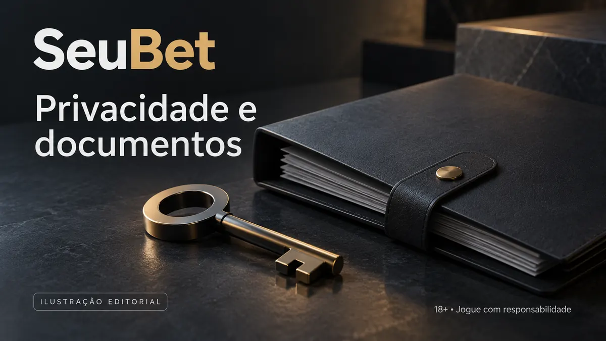 Privacidade e documentos em SeuBet: verificação de identidade antes do primeiro saque. Ilustração editorial.