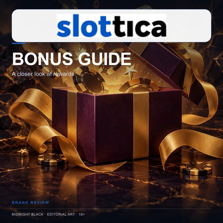 Oferta de bienvenida de Slottica. Antes de aceptarla, revisa el rollover y la apuesta máxima.