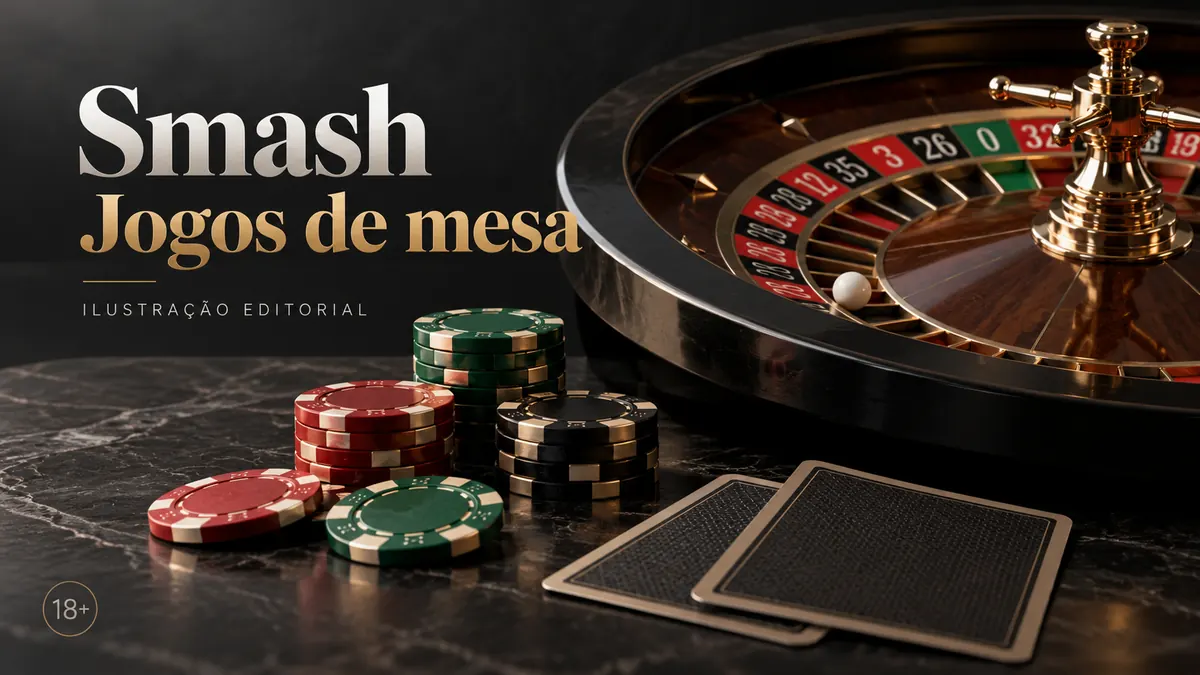 Jogos de mesa em Smash: roleta, blackjack e bacará. Ilustração editorial.